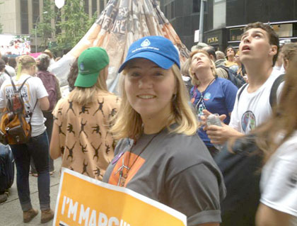 High School Senior Helps More Than 50 People Attend NYC Climate March